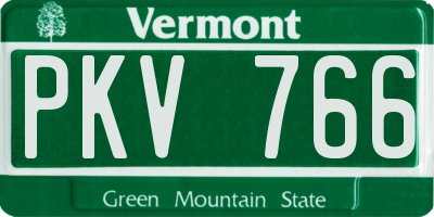 VT license plate PKV766