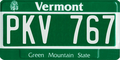 VT license plate PKV767