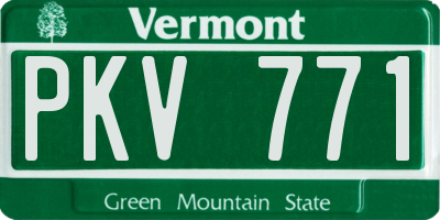 VT license plate PKV771