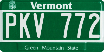 VT license plate PKV772