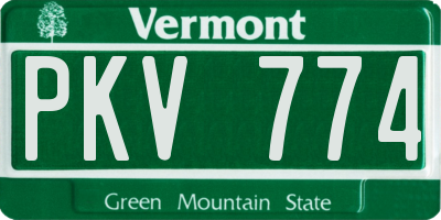 VT license plate PKV774
