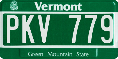 VT license plate PKV779