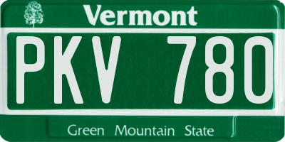 VT license plate PKV780
