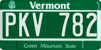 VT license plate PKV782