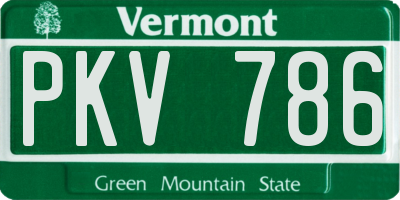 VT license plate PKV786