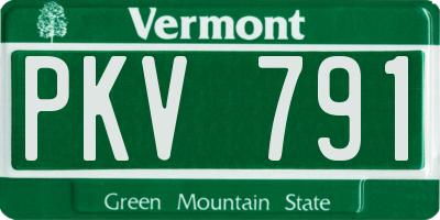 VT license plate PKV791