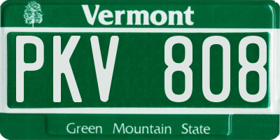 VT license plate PKV808