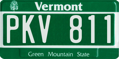 VT license plate PKV811