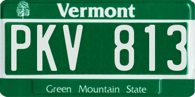 VT license plate PKV813