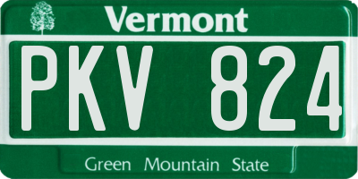 VT license plate PKV824