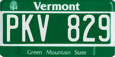 VT license plate PKV829