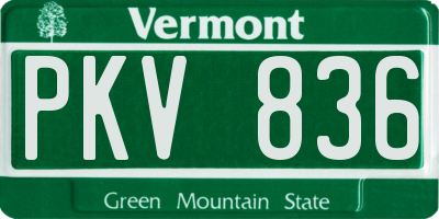 VT license plate PKV836
