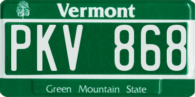 VT license plate PKV868