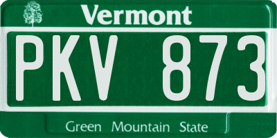 VT license plate PKV873