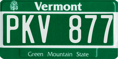 VT license plate PKV877