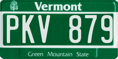 VT license plate PKV879