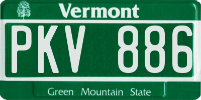 VT license plate PKV886