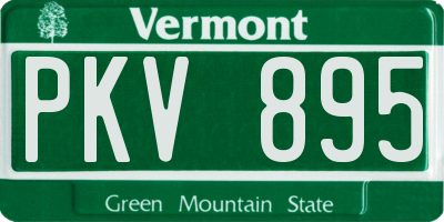 VT license plate PKV895