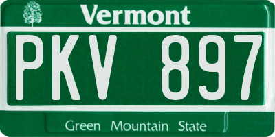 VT license plate PKV897