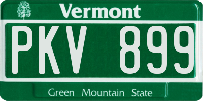 VT license plate PKV899