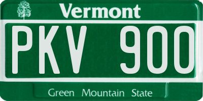 VT license plate PKV900