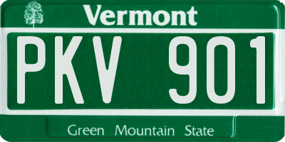 VT license plate PKV901