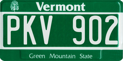 VT license plate PKV902