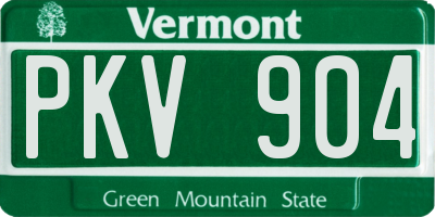 VT license plate PKV904