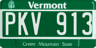 VT license plate PKV913