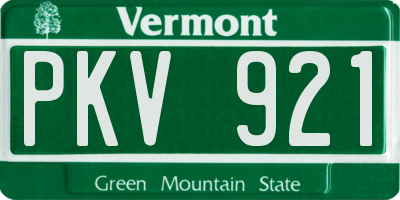 VT license plate PKV921