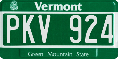 VT license plate PKV924