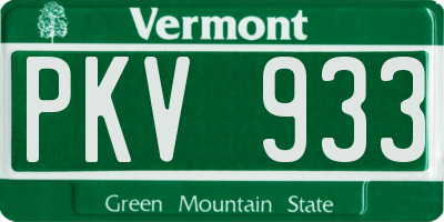 VT license plate PKV933