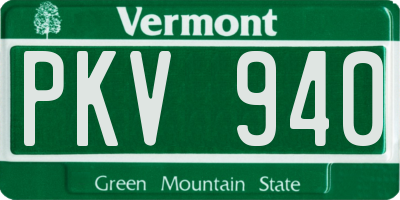VT license plate PKV940