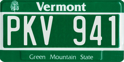 VT license plate PKV941
