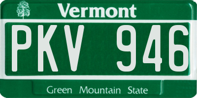 VT license plate PKV946