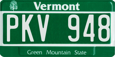 VT license plate PKV948