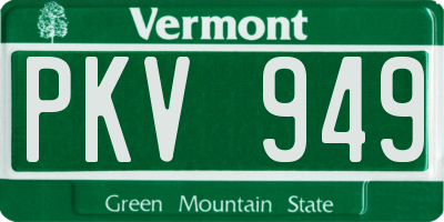VT license plate PKV949