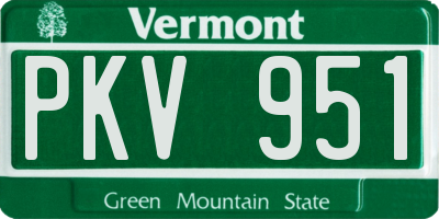 VT license plate PKV951