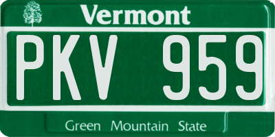 VT license plate PKV959