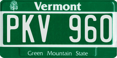 VT license plate PKV960