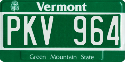VT license plate PKV964