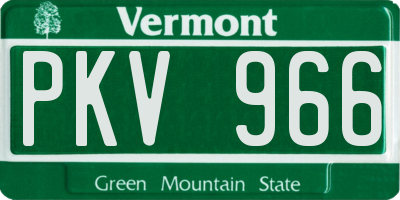VT license plate PKV966