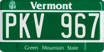 VT license plate PKV967