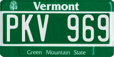 VT license plate PKV969