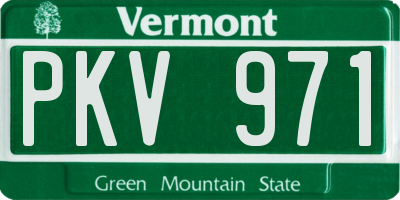 VT license plate PKV971