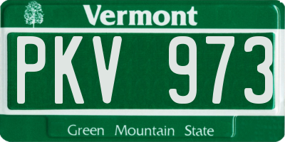 VT license plate PKV973