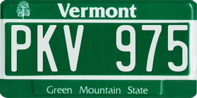 VT license plate PKV975