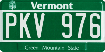 VT license plate PKV976