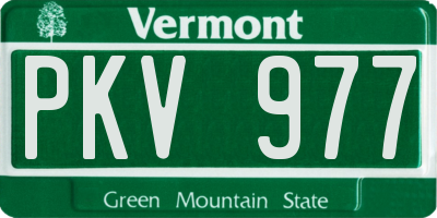 VT license plate PKV977