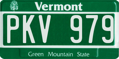 VT license plate PKV979
